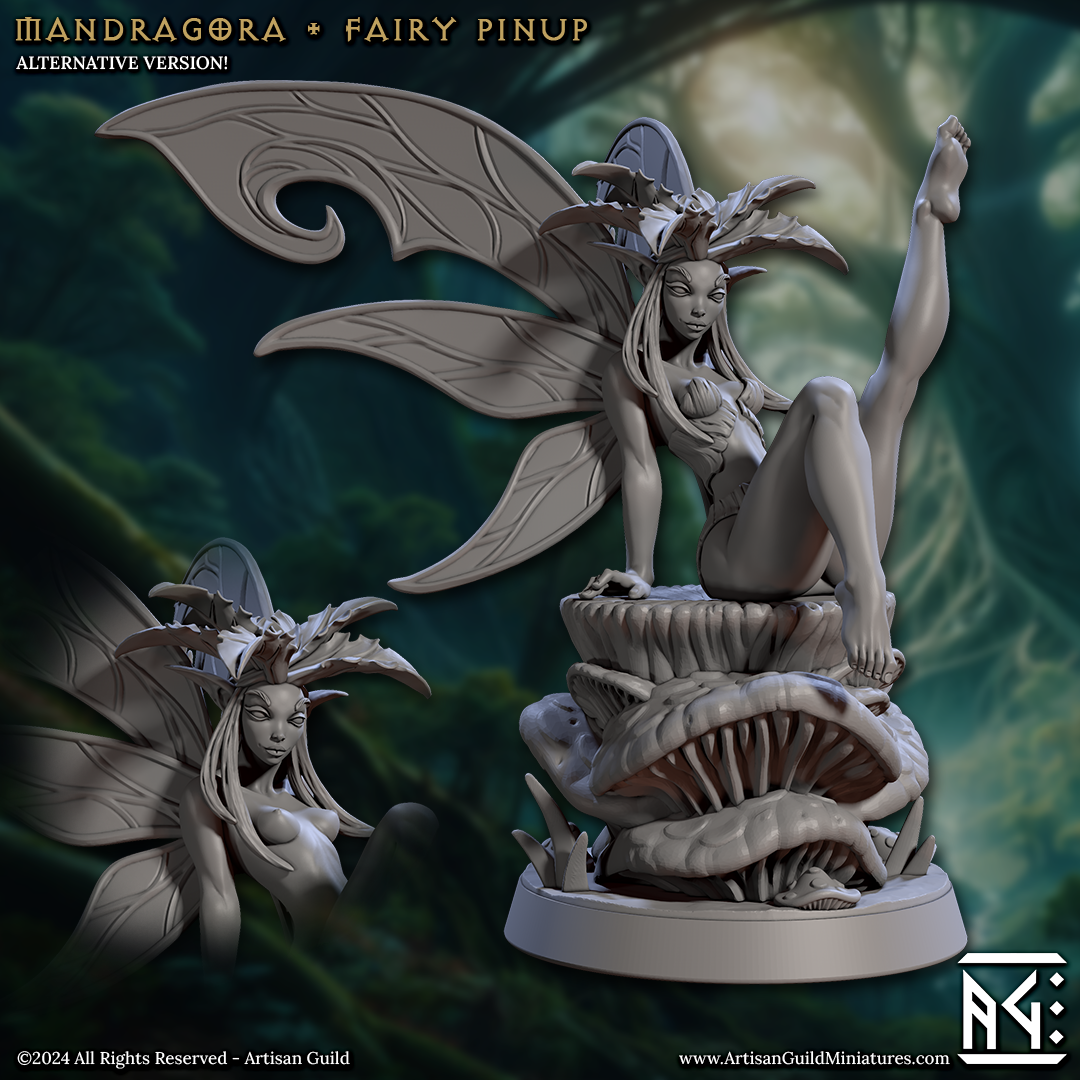Mandragora, the Fairy Pinup – Barkwraith Spriggans Beauty