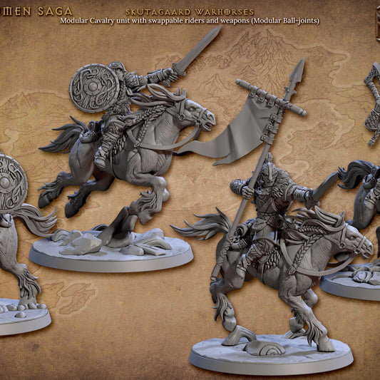 Northmen Huskarls Horse Riders - 4 Modular Unit