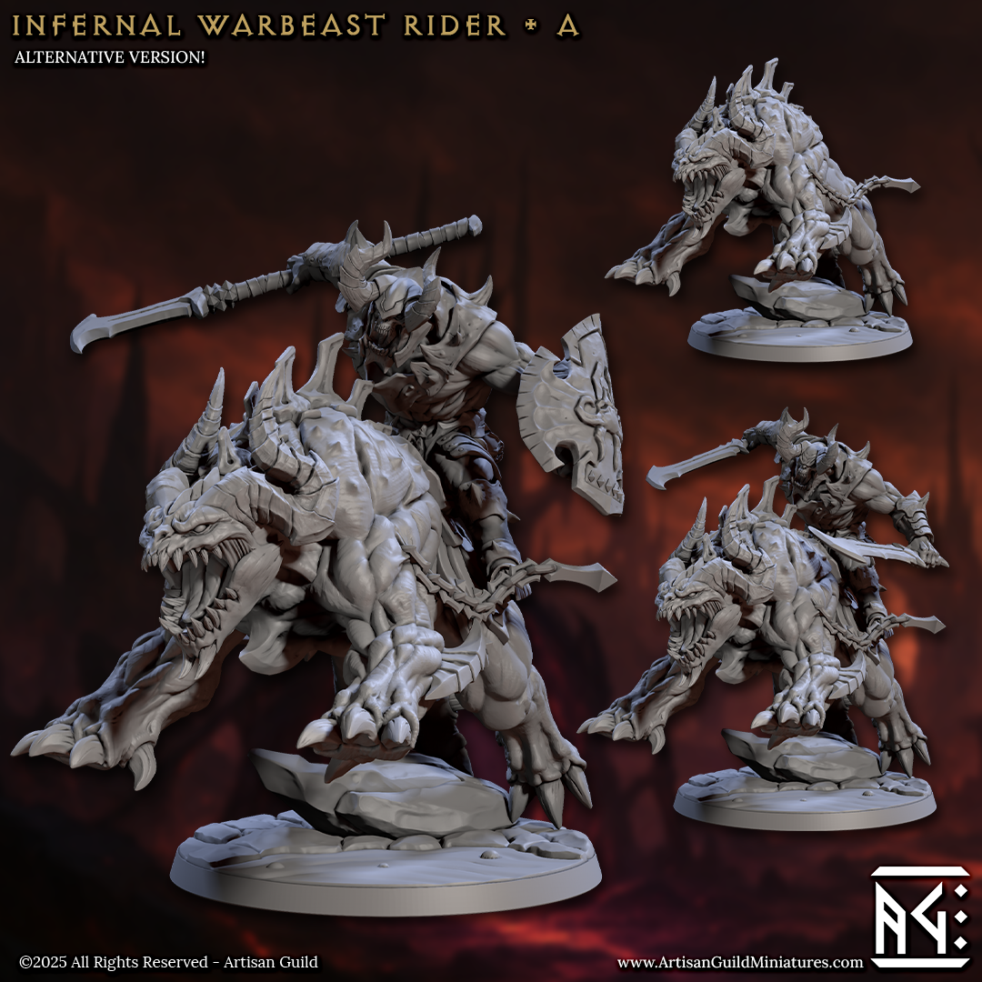 Infernal Warbeast (Belzatu) Riders - 4 Modular Unit
