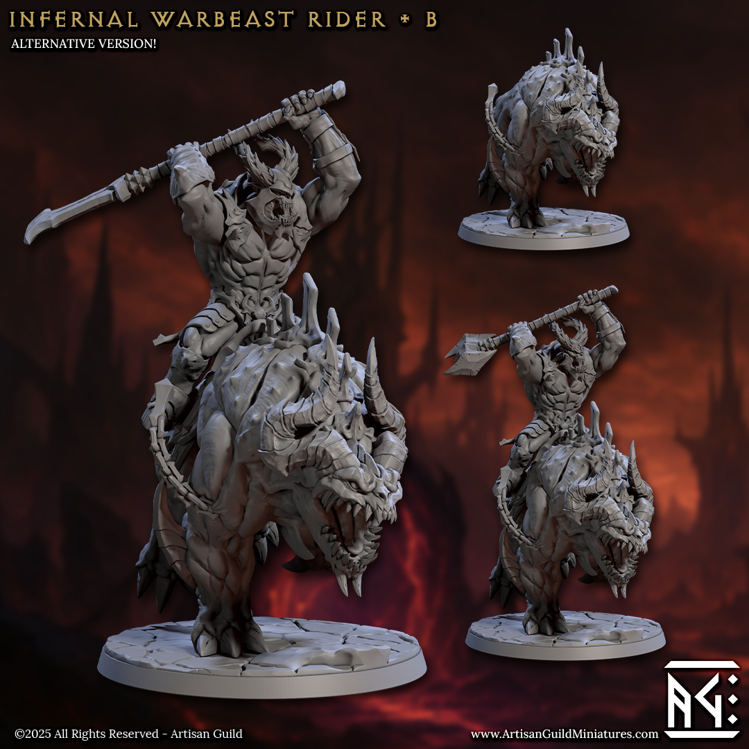 Infernal Warbeast (Belzatu) Riders - 4 Modular Unit
