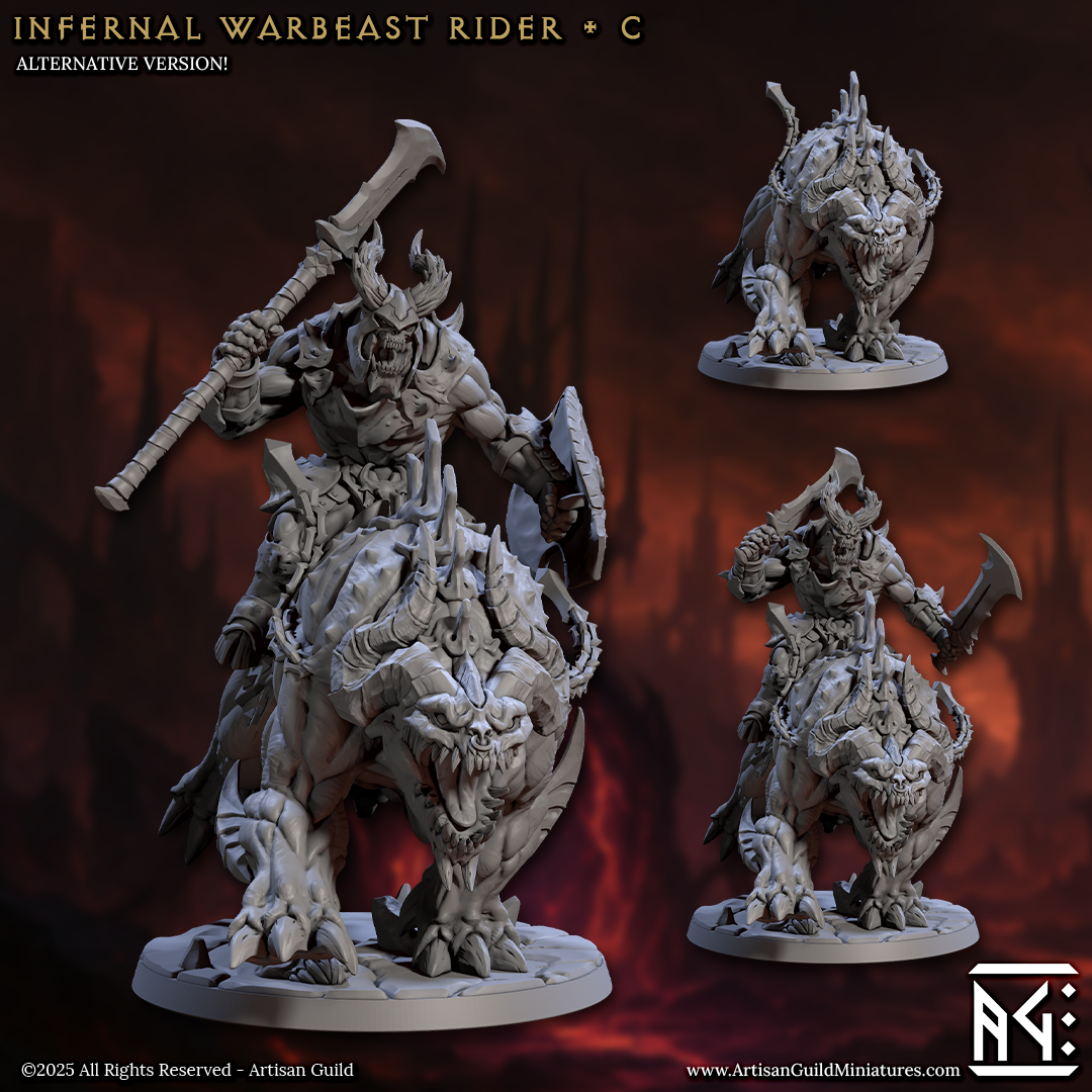 Infernal Warbeast (Belzatu) Riders - 4 Modular Unit