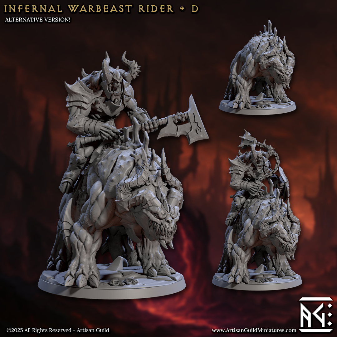 Infernal Warbeast (Belzatu) Riders - 4 Modular Unit