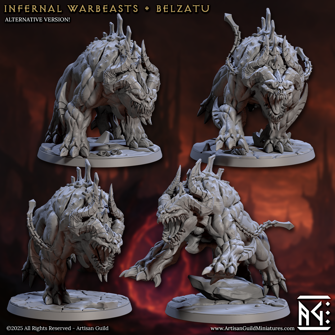 Infernal Warbeast (Belzatu) Riders - 4 Modular Unit