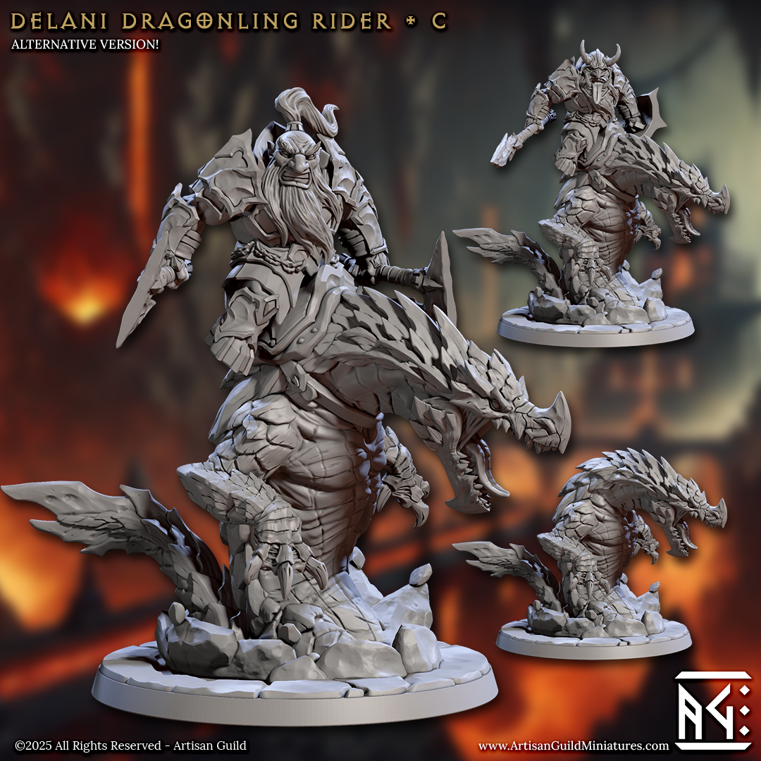 Magmaforged Dragonling Riders - 4 Modular Unit