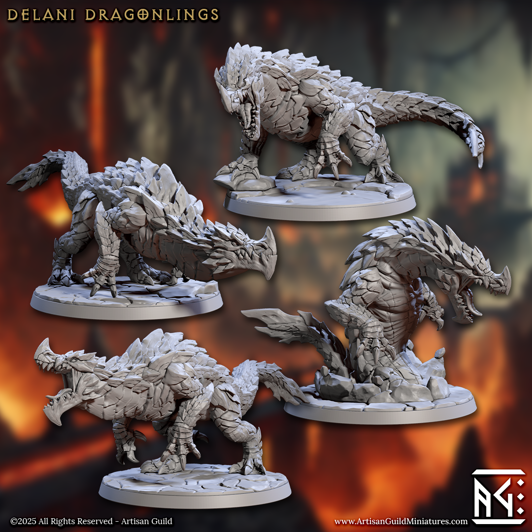 Magmaforged Dragonling Riders - 4 Modular Unit