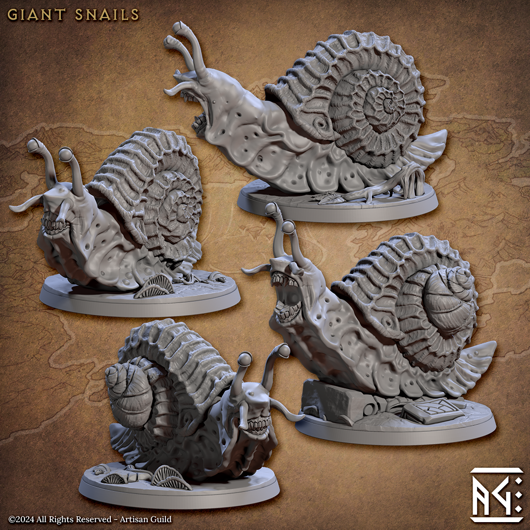 Giant Snail Riders - 4 Modular Unit