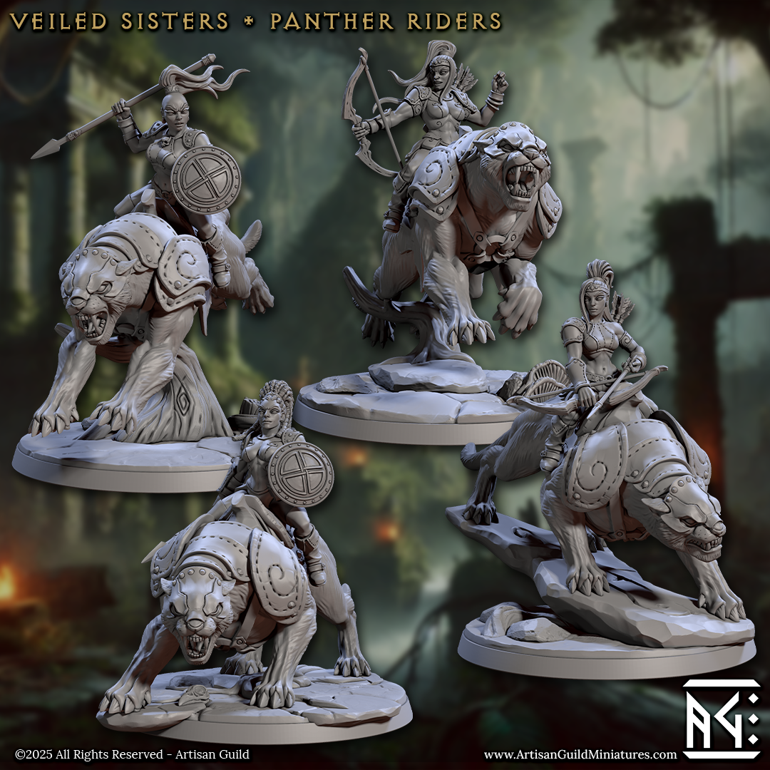 Veiled Sister Panther Riders - 4 Modular Unit