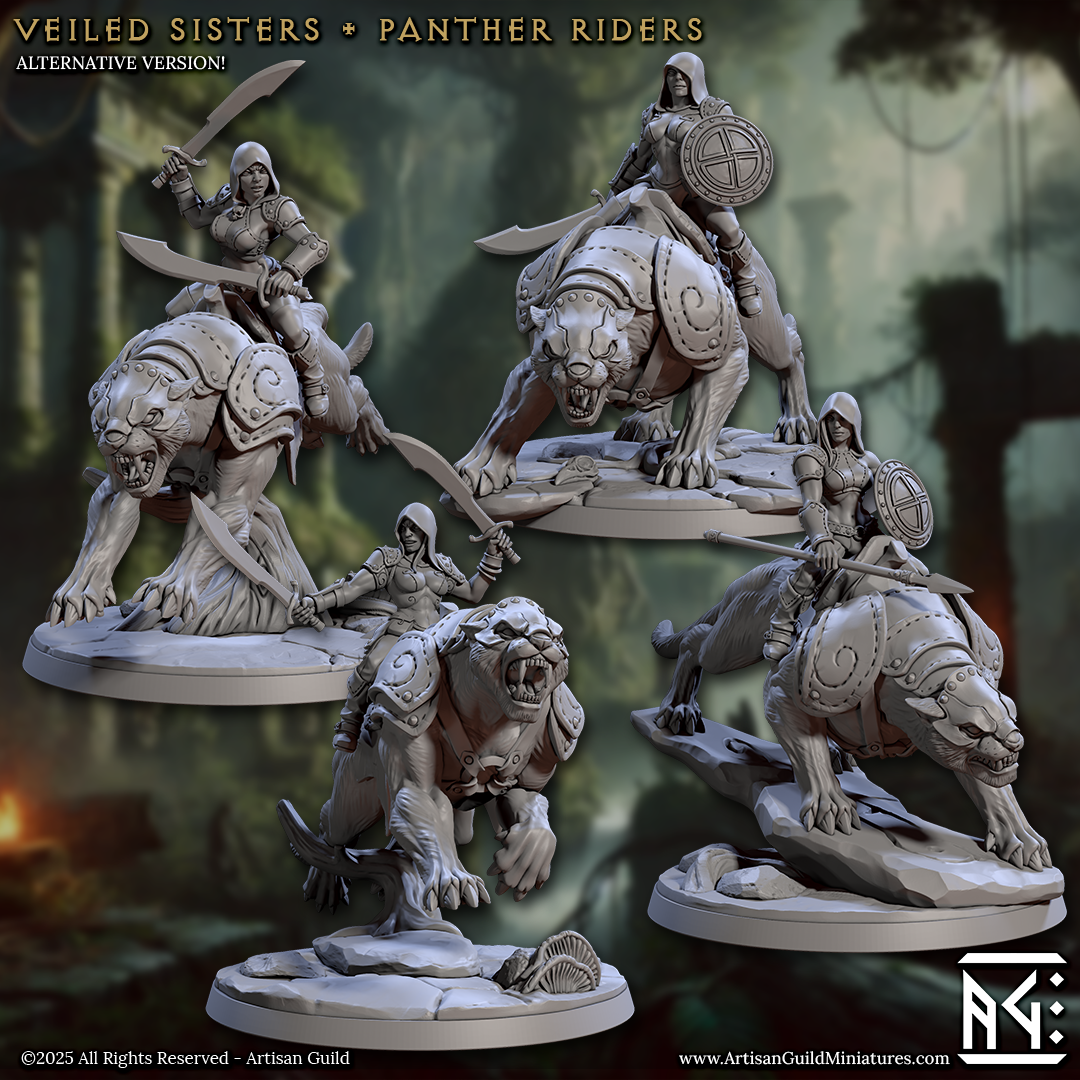 Veiled Sister Panther Riders - 4 Modular Unit