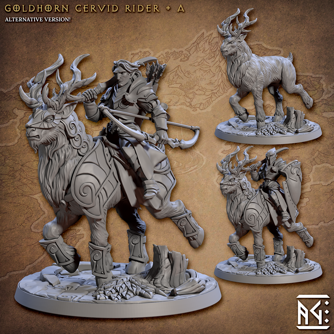 Goldhorn Cervid Rider - 4 Modular Unit