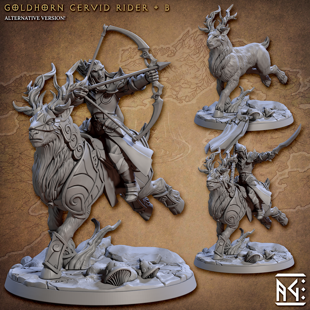Goldhorn Cervid Rider - 4 Modular Unit