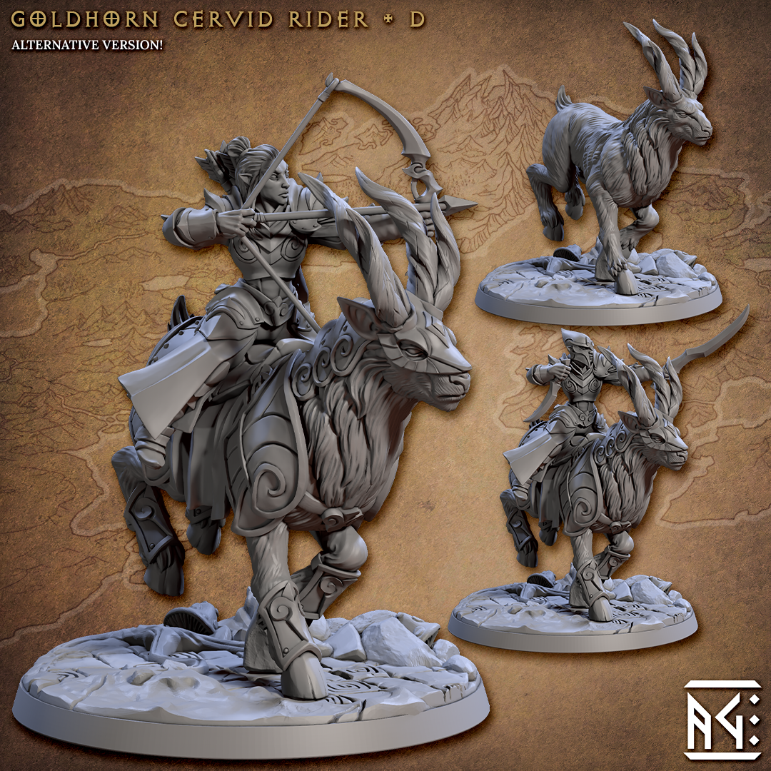 Goldhorn Cervid Rider - 4 Modular Unit