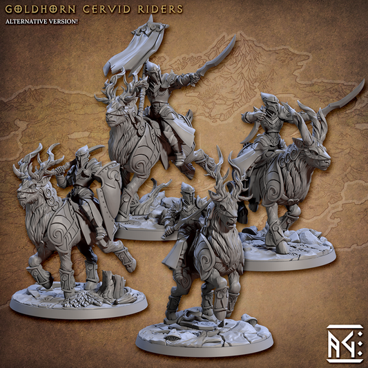 Goldhorn Cervid Rider - 4 Modular Unit