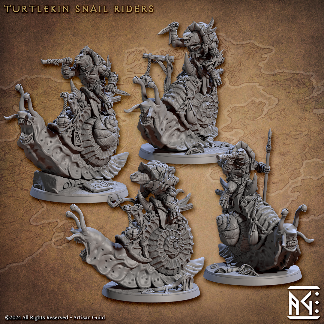 Giant Snail Riders - 4 Modular Unit