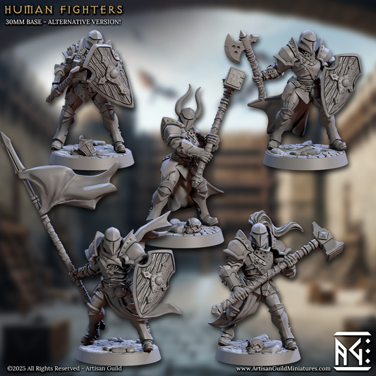 Human Fighters Guild - 5 Modular Unit with Helmets
