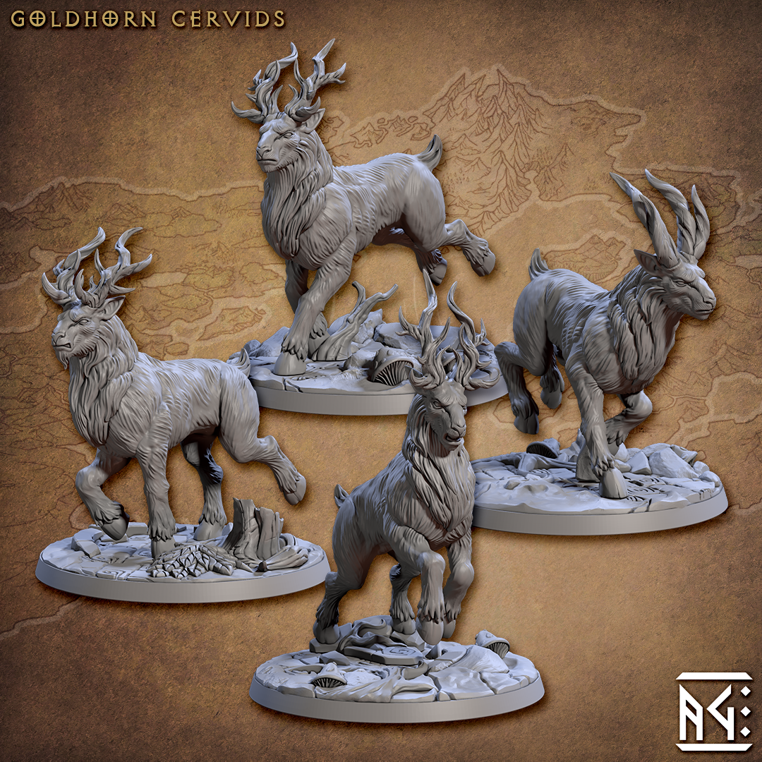 Goldhorn Cervid Rider - 4 Modular Unit