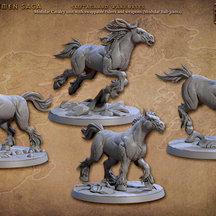 Northmen Huskarls Horse Riders - 4 Modular Unit