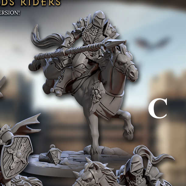 Fighters Guild Riders - 3 Modular Unit with Helmets
