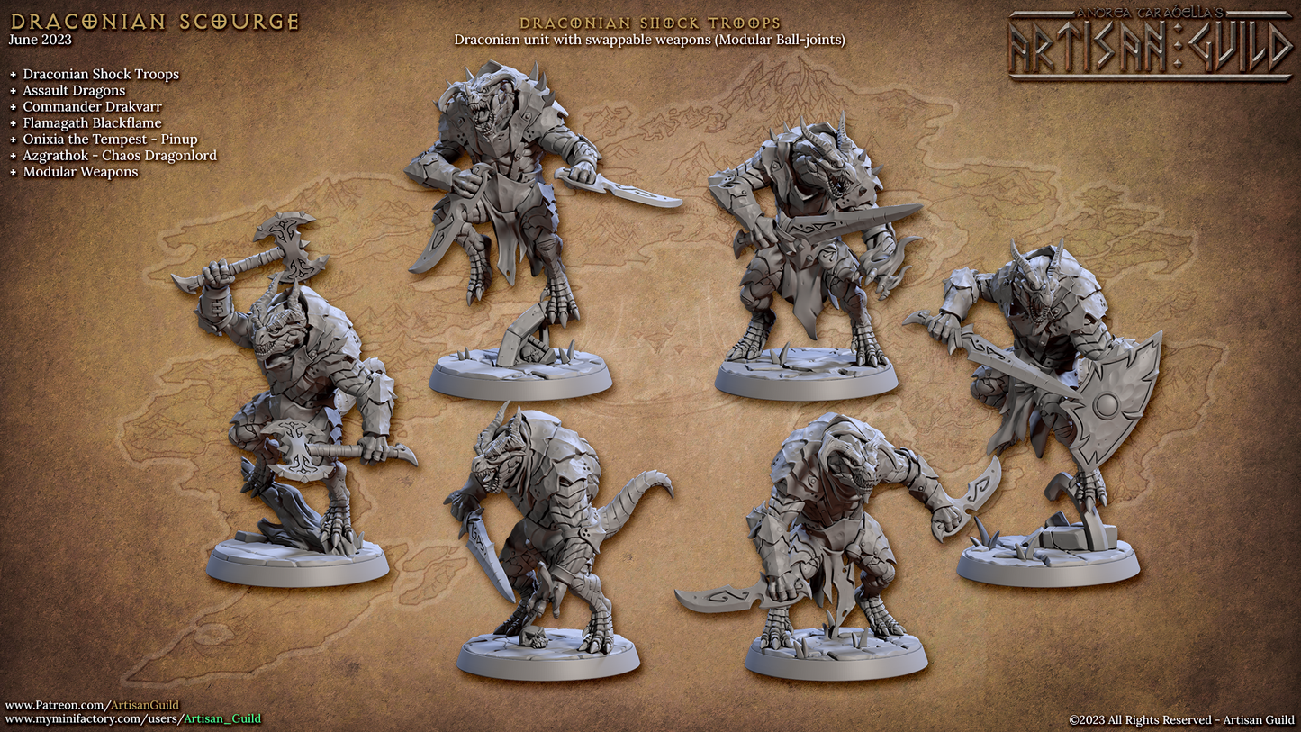 Draconian Shock Troop - 6 Modular Unit