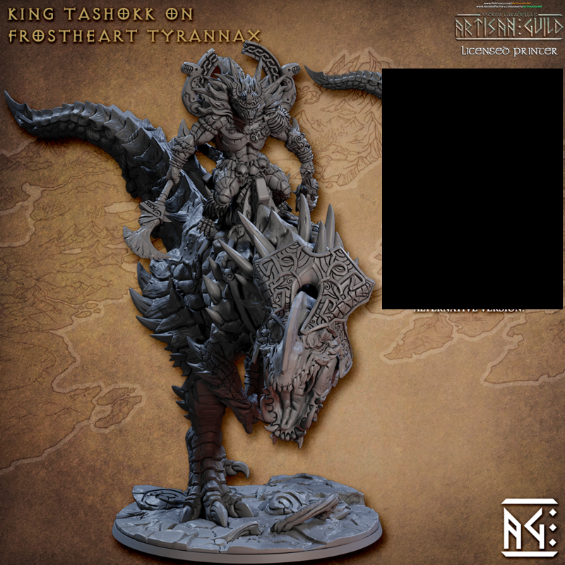 King Tashokk the Great on Frostheart Tyrannax